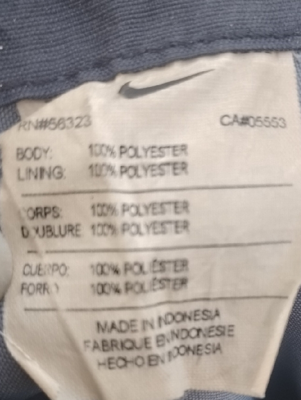 Nike Light Blue Polyester Lightweight Backpack with Nike Swoosh Tag - Picture 2 of 6
